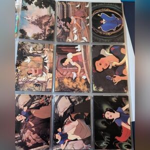 Lot of 44 Disney Skybox Snow White trading cards lot Red Back
